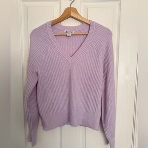 Athleta Light Purple V-Neck Sweater